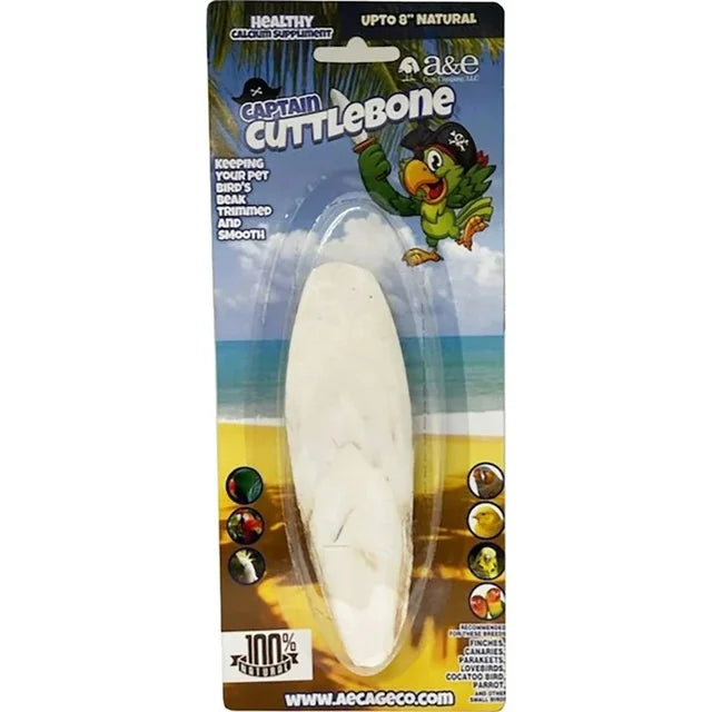 A & E Cage Company 8-Inch Cuttlebone, Bird Supplement