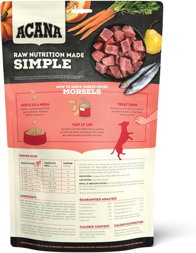 Acana Freeze-Dried Beef Morsels 8-oz, Freeze-Dried Dog Food