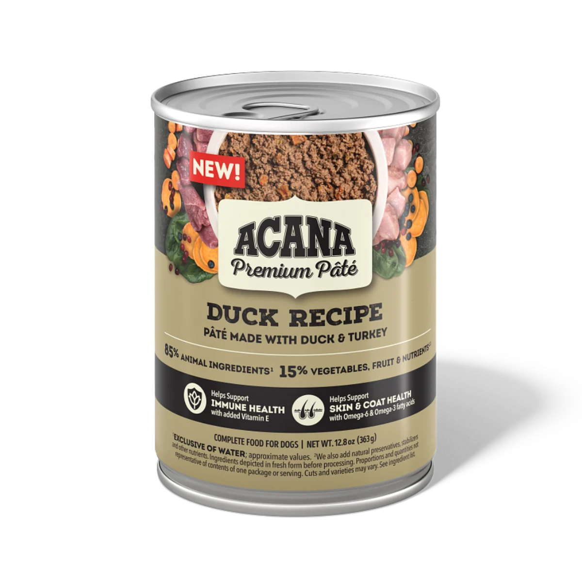 Acana Premium Pâté, Duck Recipe, Wet Dog Food, 12.8-oz, Case of 12