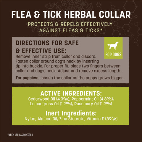 Earth Animal Apothecary Natural Flea & Tick Herbal Collar for Dogs & Puppies