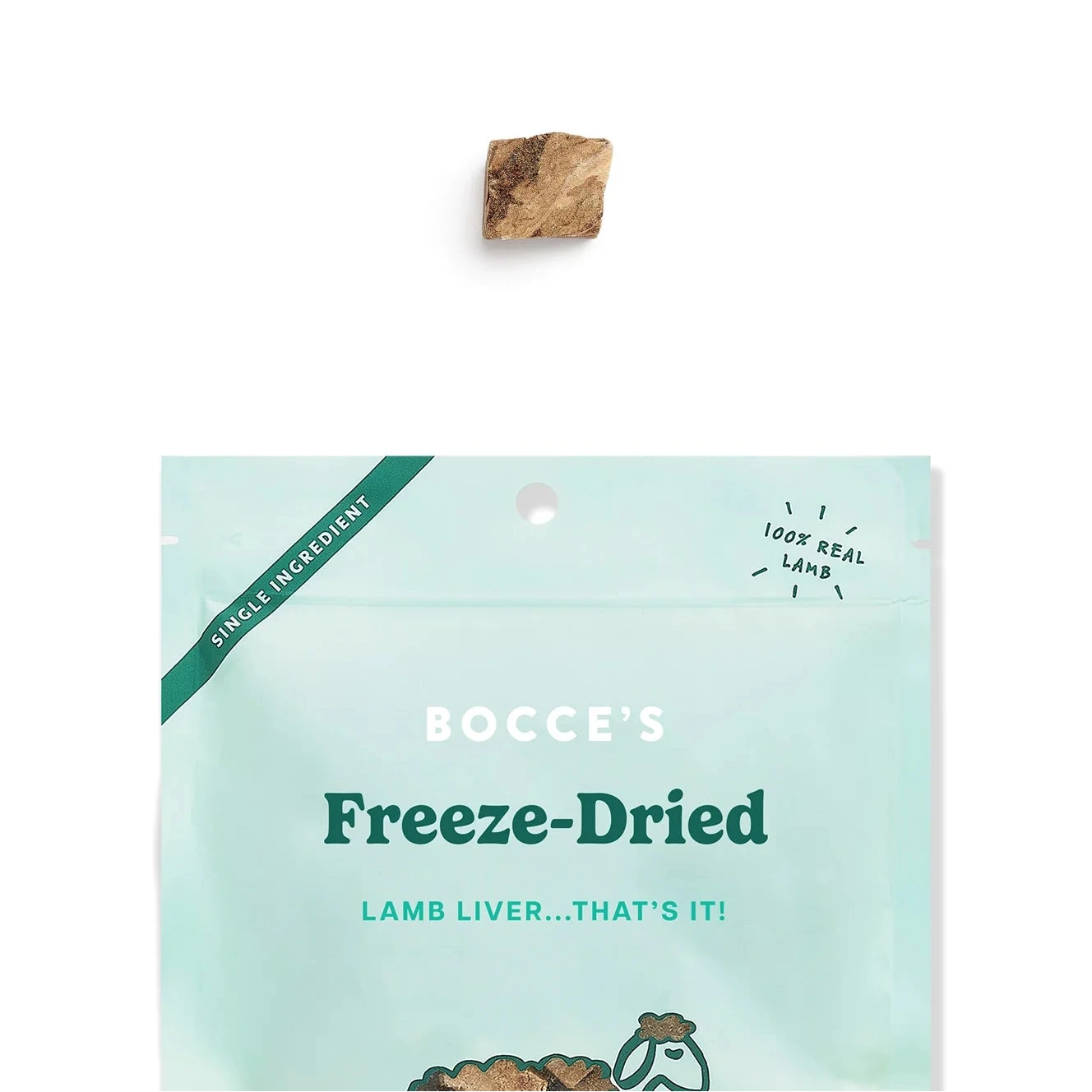 Bocce's Bakery Lamb Liver Freeze-Dried, Dog Treats, 3-oz Bag