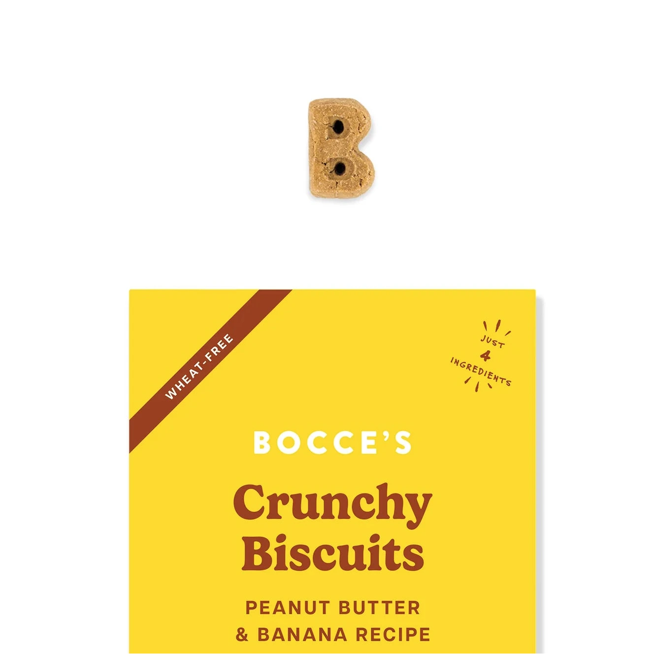 Bocce's Bakery PB & Banana Biscuits, Biscuit Dog Treats, 14-oz Bag