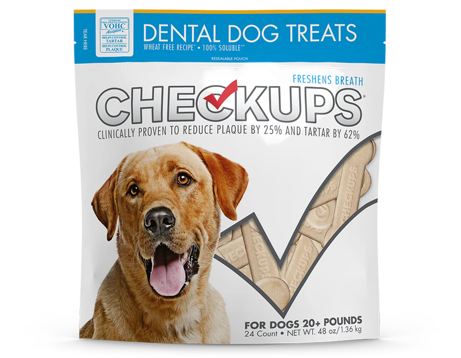 Checkups Dental Dog Chews 24-Count, 3-lb Bag