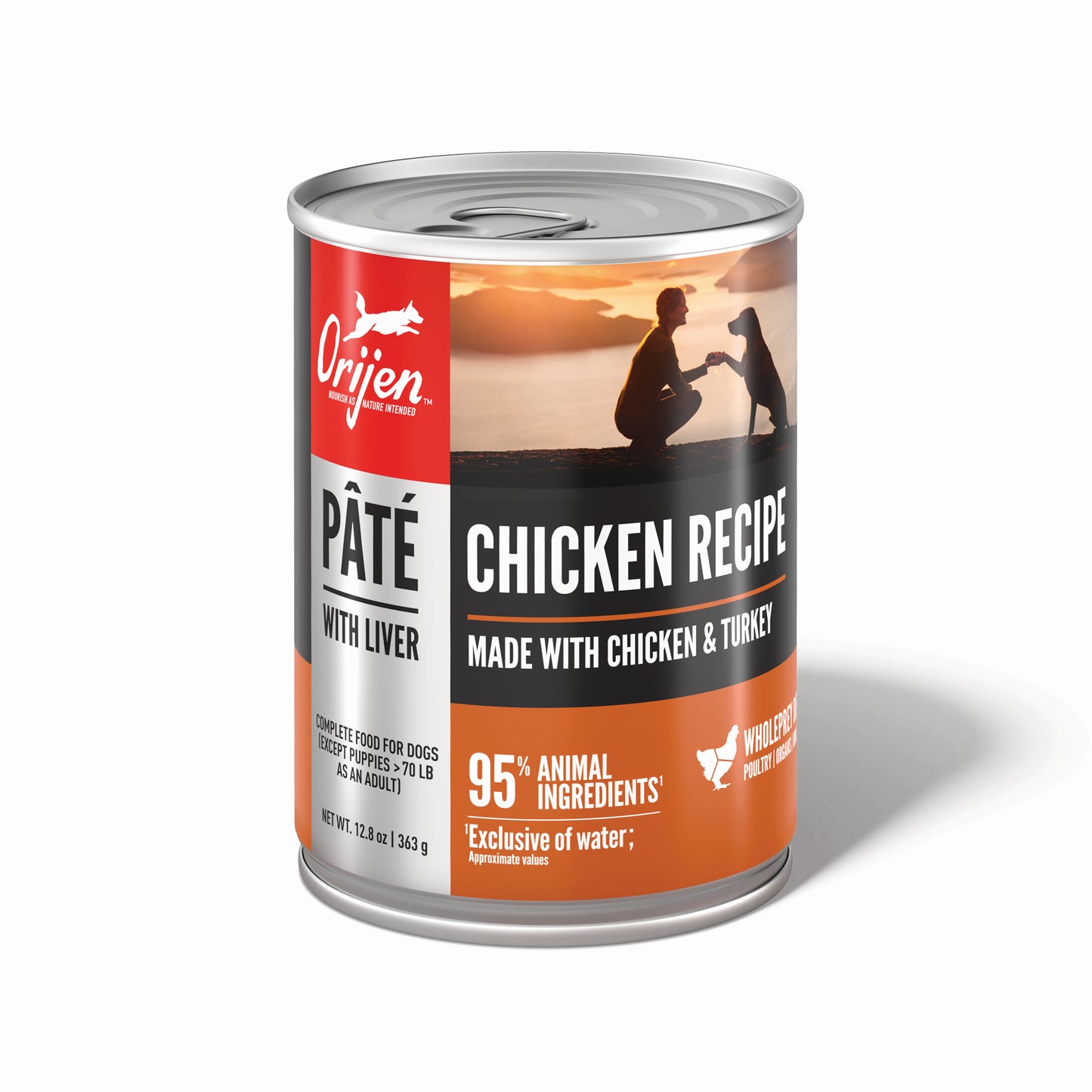Orijen Chicken Pate With Liver, Wet Dog Food, 12.8-oz Case of 12