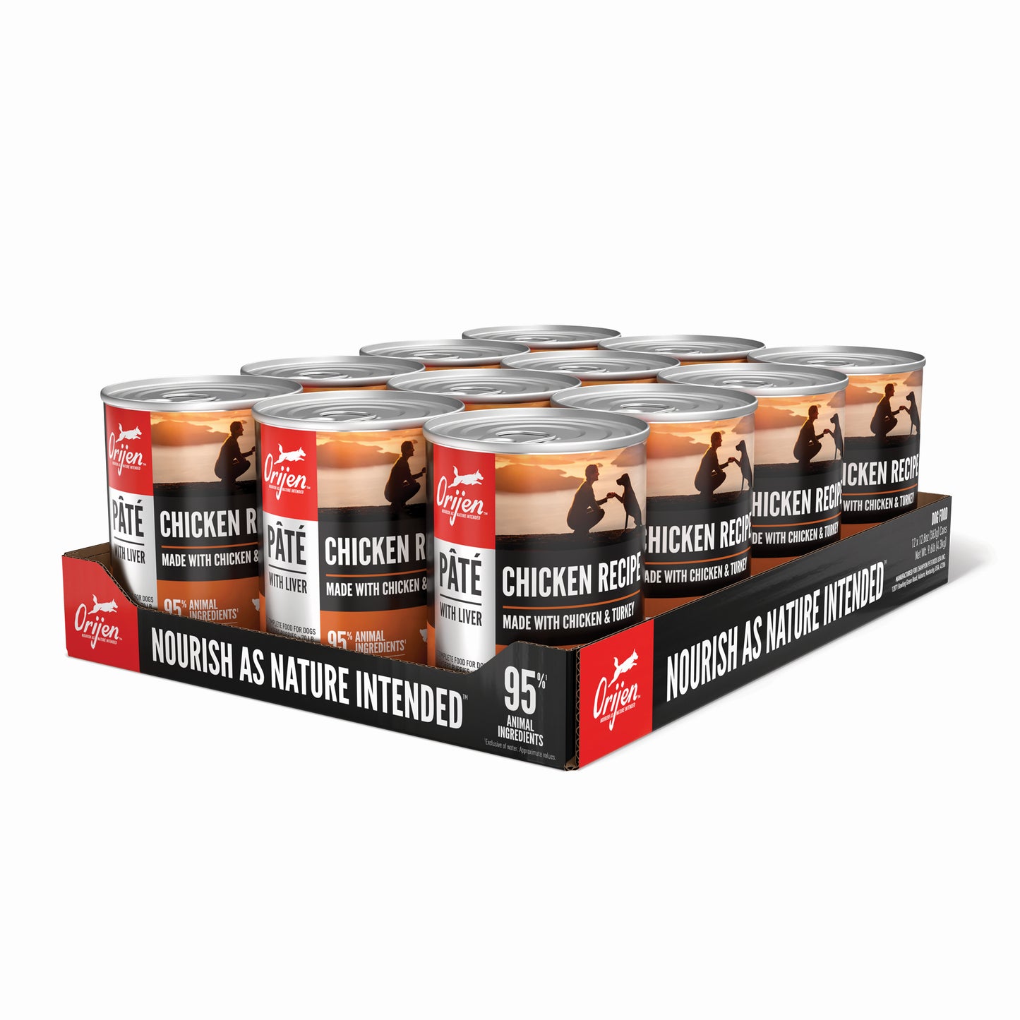 Orijen Chicken Pate With Liver, Wet Dog Food, 12.8-oz Case of 12