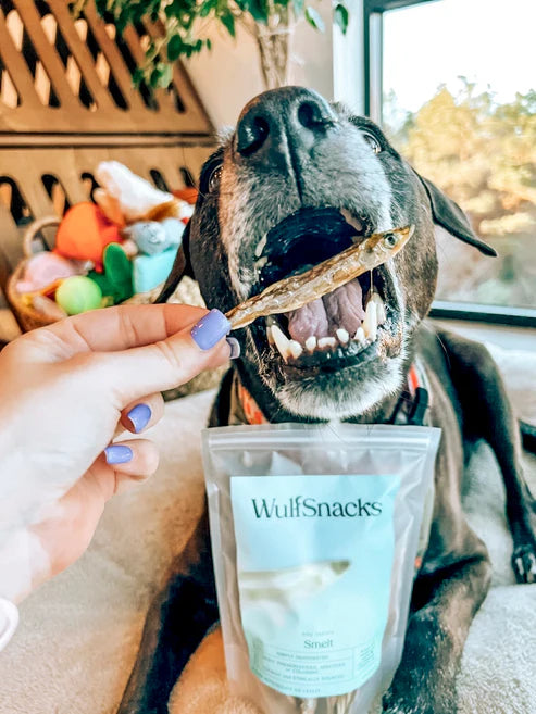 WulfSnacks Wild Caught Whole Smelt Dog & Cat Treats, 4-oz Bag