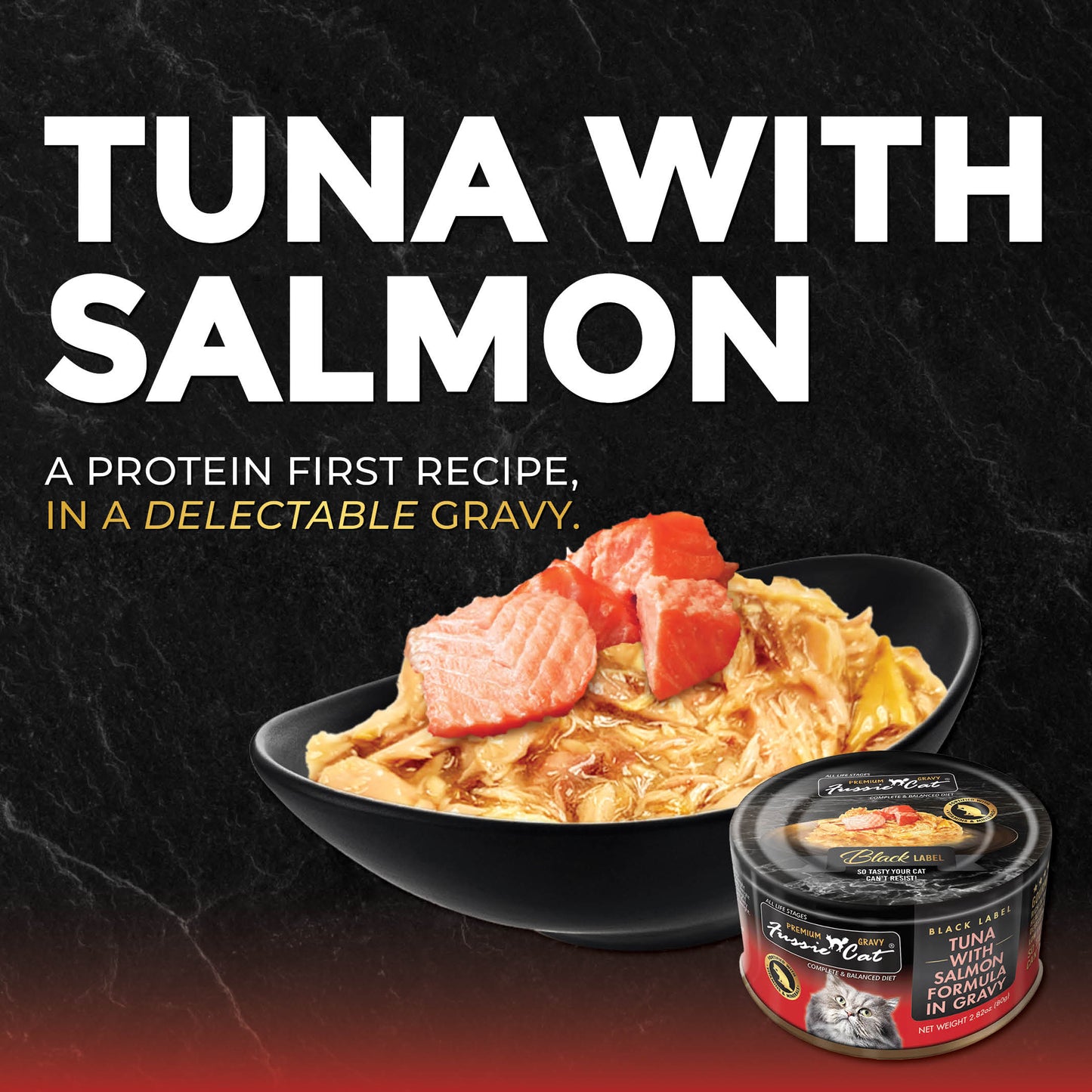 Fussie Cat Tuna With Salmon Formula in Gravy 2.82-oz, Wet Cat Food, Case Of 24
