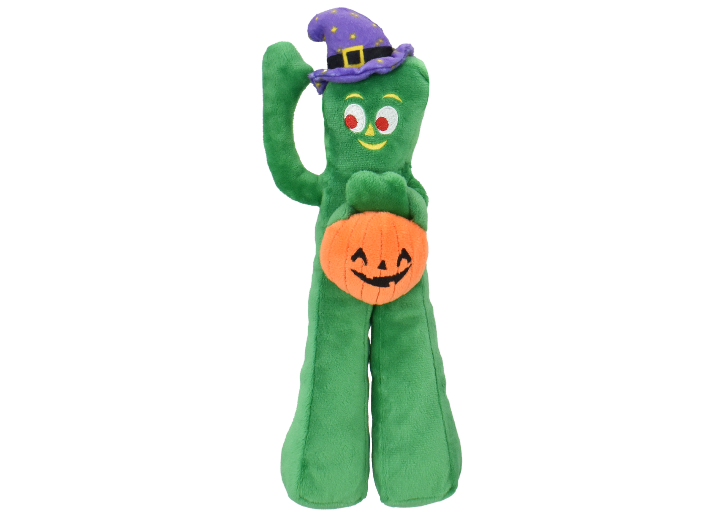 Multipet Gumby® Plush Witch with Pumpkin, Dog Toy