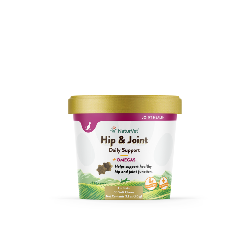 NaturVet Hip & Joint Soft Chews 60-Count, Cat Supplement