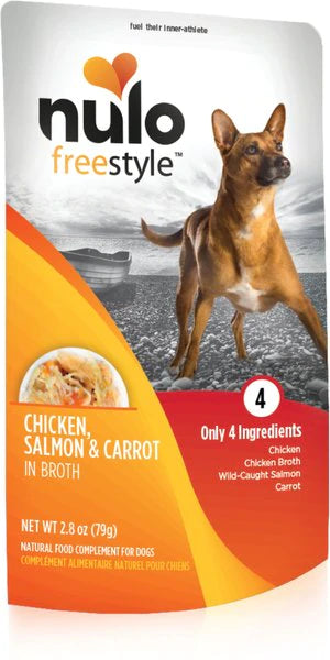 Nulo Freestyle Chicken, Salmon, & Carrot in Broth Recipe 2.8-oz, Dog Meal Topper