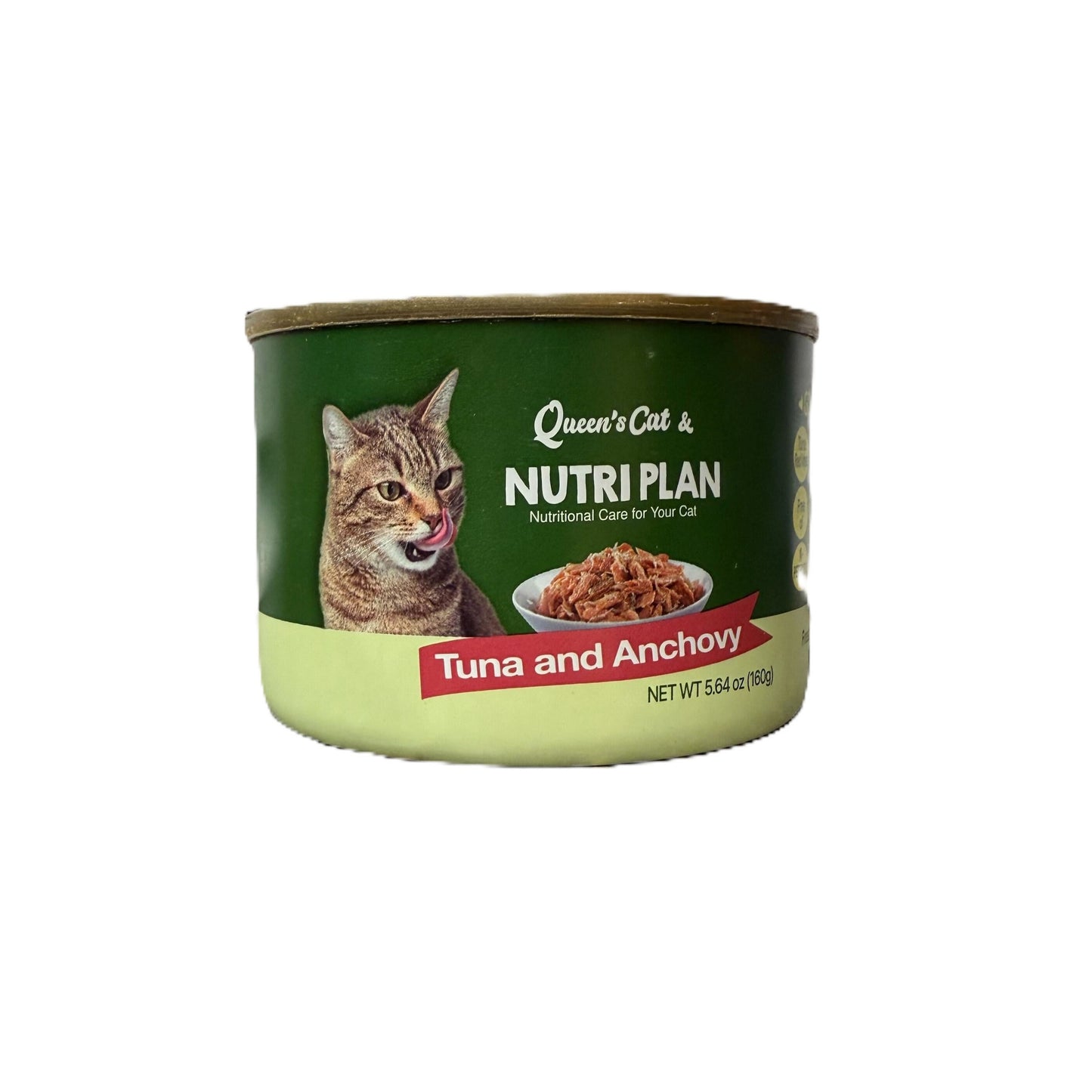 Queen's Cat Nutri Plan Tuna & Anchovy Recipe, Wet Cat Food Topper, 5.64oz Case of 24