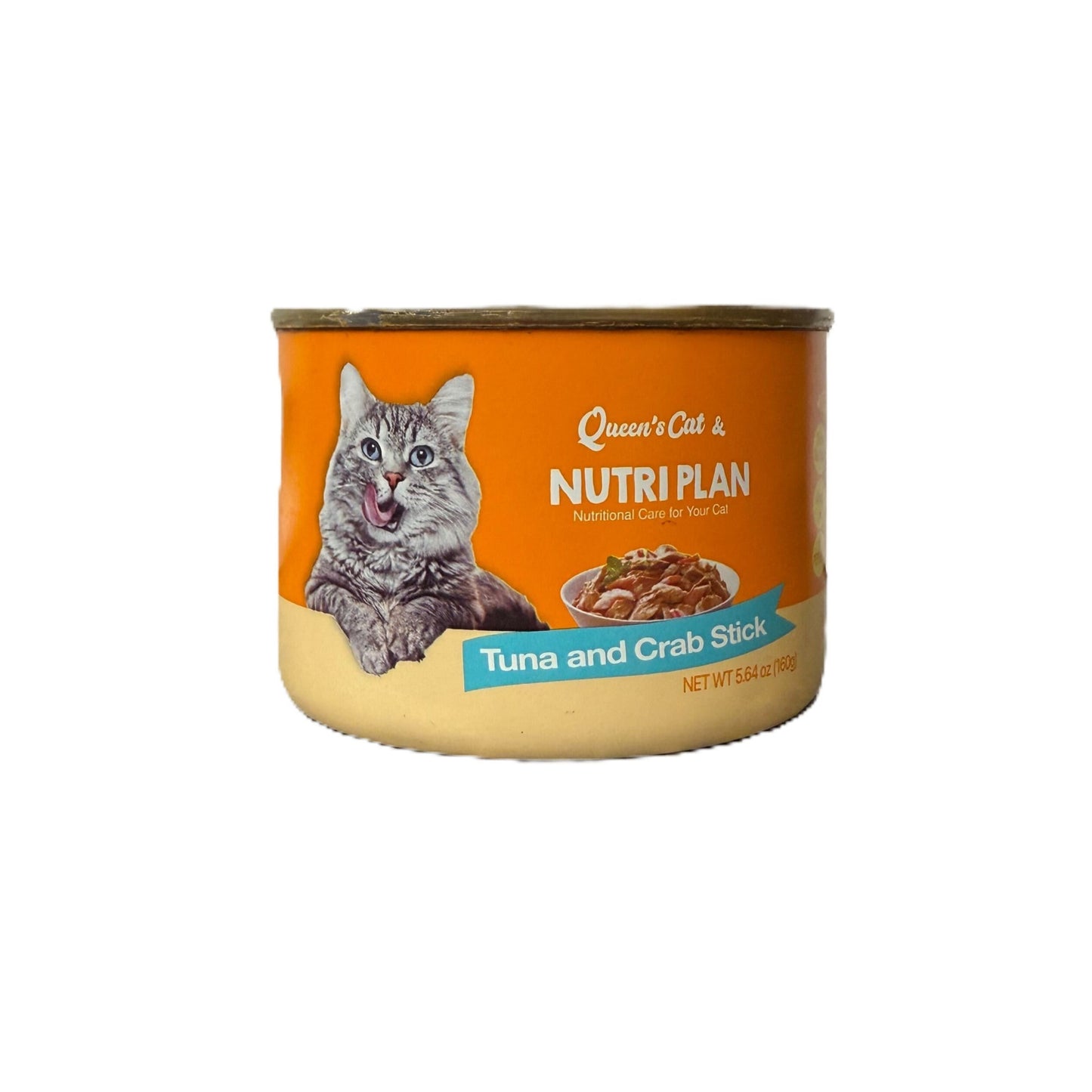 Queen's Cat Nutri Plan Tuna & Crab Stick Recipe, Wet Cat Food Topper, 5.64oz Case of 24