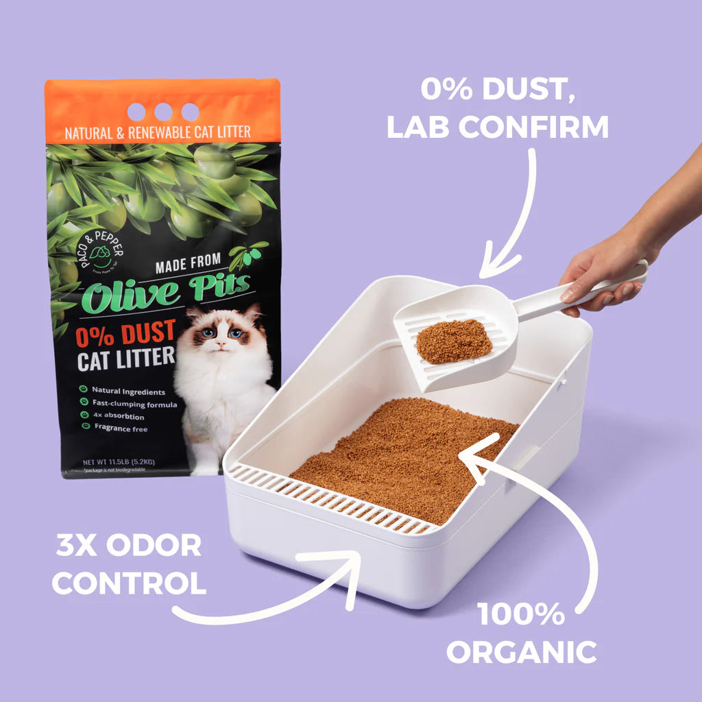Paco & Pepper Olive Pit Cat Litter, 11.5-lb Bag