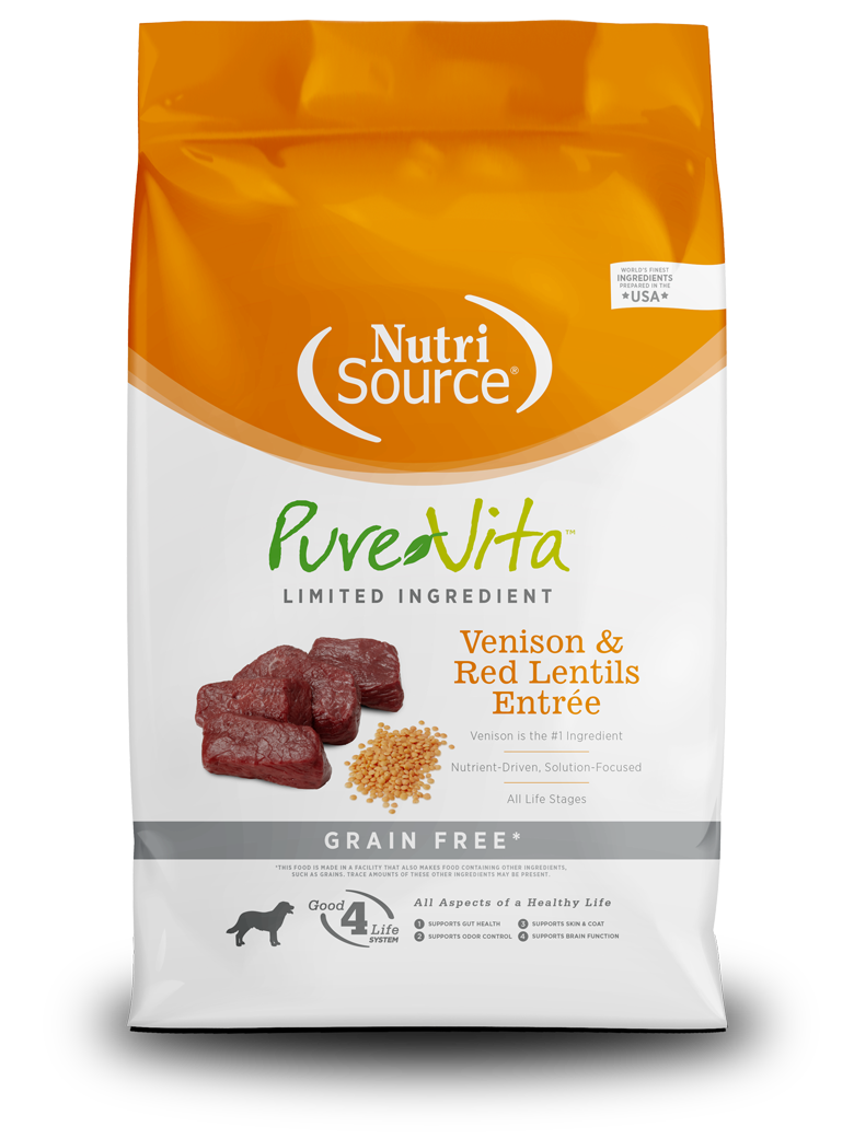 NutriSource® PureVita™ Venison & Red Lentils Entrée Dry Dog Food