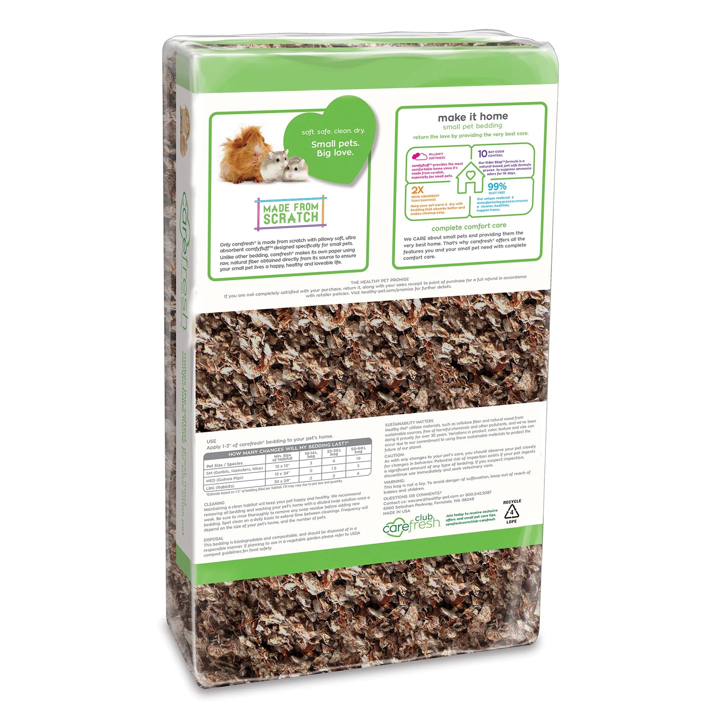 Carefresh® Small Pet Natural Paper Bedding, 60-Liter