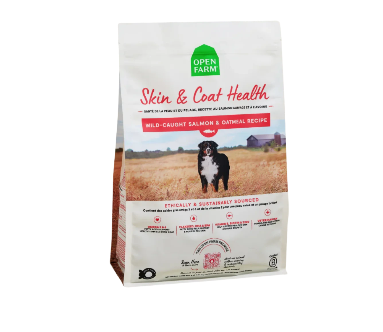 Open Farm Salmon & Oatmeal Skin & Coat Health, Dry Dog Food, 4-lb Bag