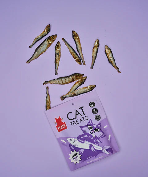Plato Air-Dried Baltic Sprat, Cat Treat, 2.5-oz Bag