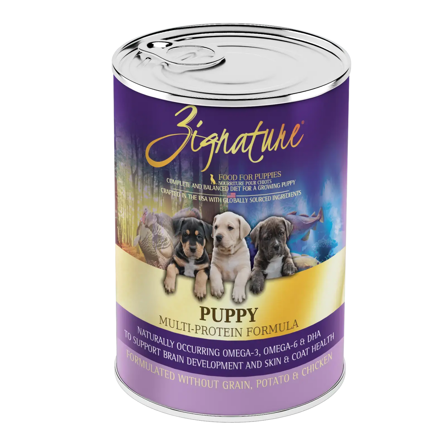 Zignature® Puppy Formula, Wet Dog Food, 13-oz Case of 12