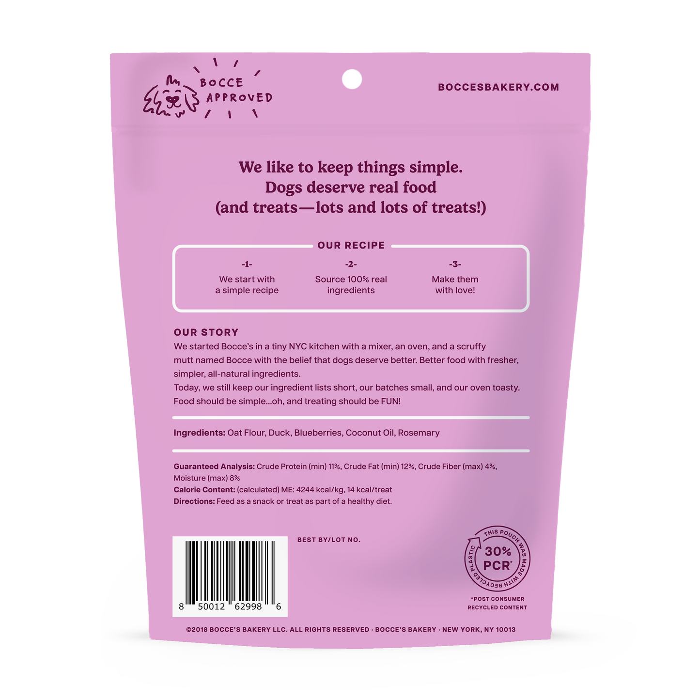 Bocce's Bakery Quack, Quack, Quack Biscuits 12-oz, Dog Treat