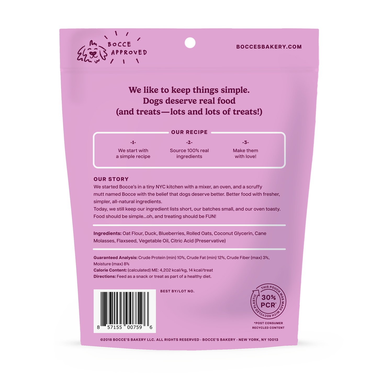 Bocce's Bakery Quack, Quack, Quack Soft & Chewy Treats 6-oz, Dog Treat