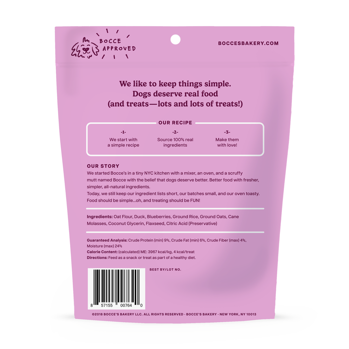 Bocce's Bakery Quack, Quack, Quack Training Bites 6-oz, Dog Treat