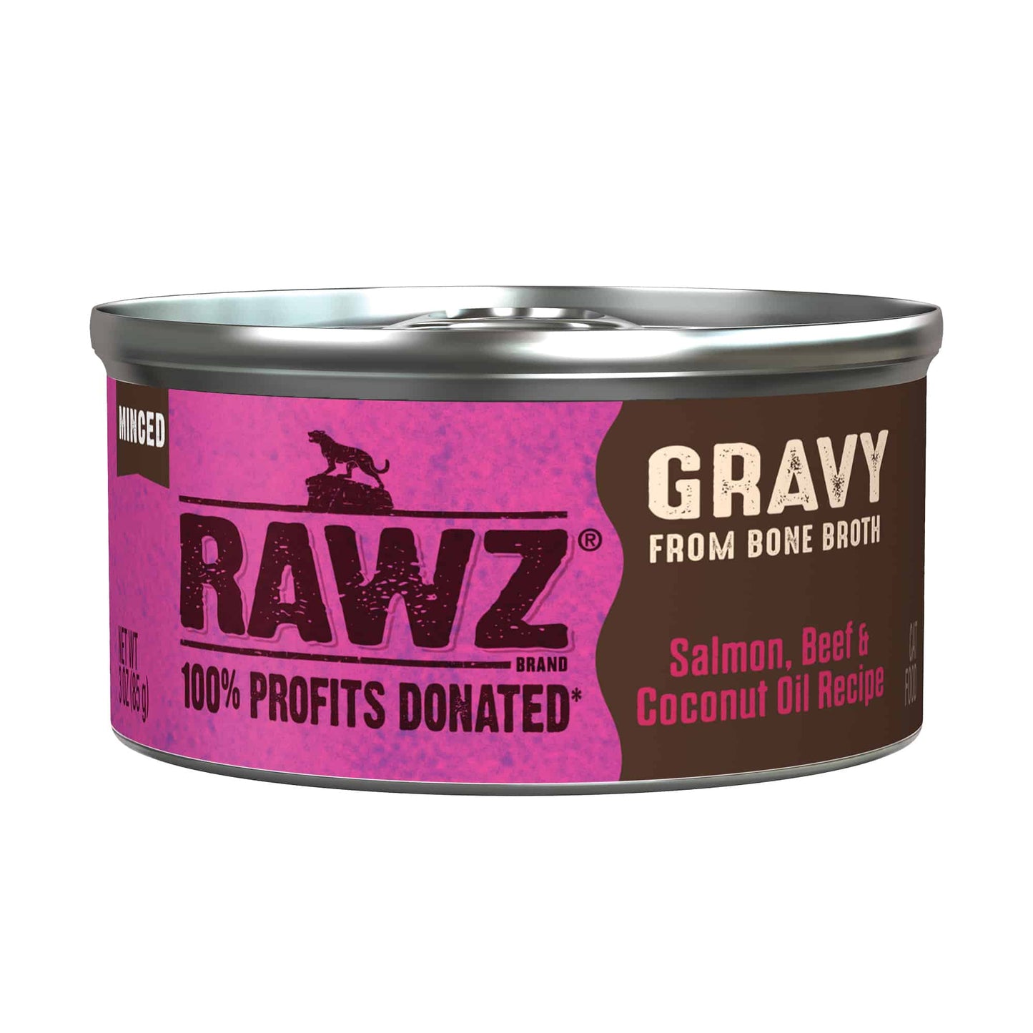 RAWZ Gravy Salmon, Beef, and Coconut Oil Recipe, Wet Cat Food