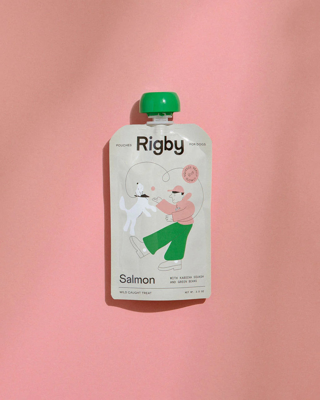 Rigby Salmon Treat Squeeze Pouch For Dogs, 3.5-oz