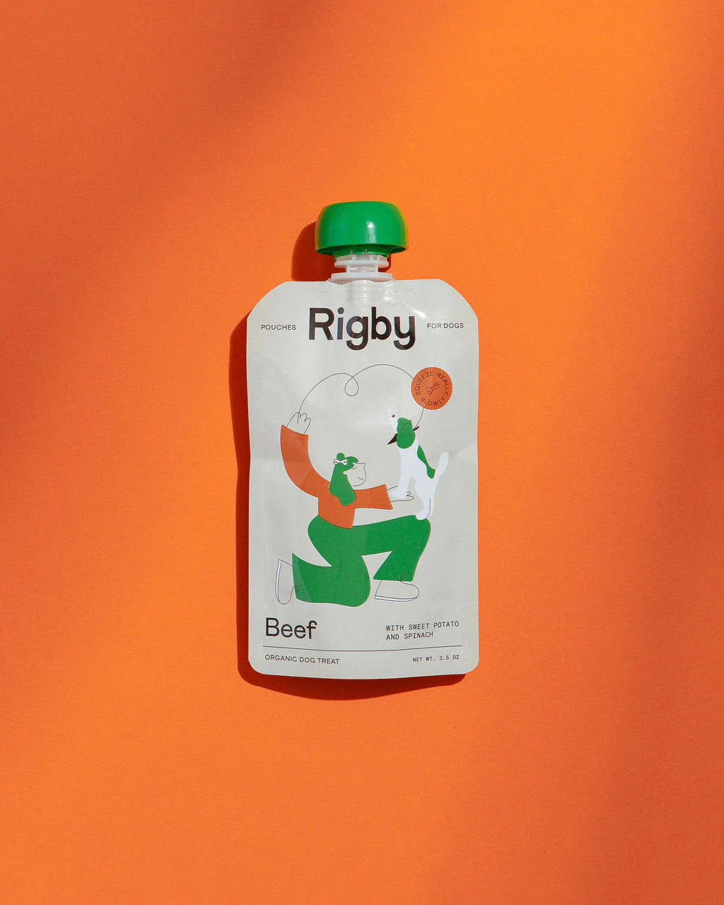 Rigby Beef Treat Squeeze Pouch For Dogs, 3.5-oz