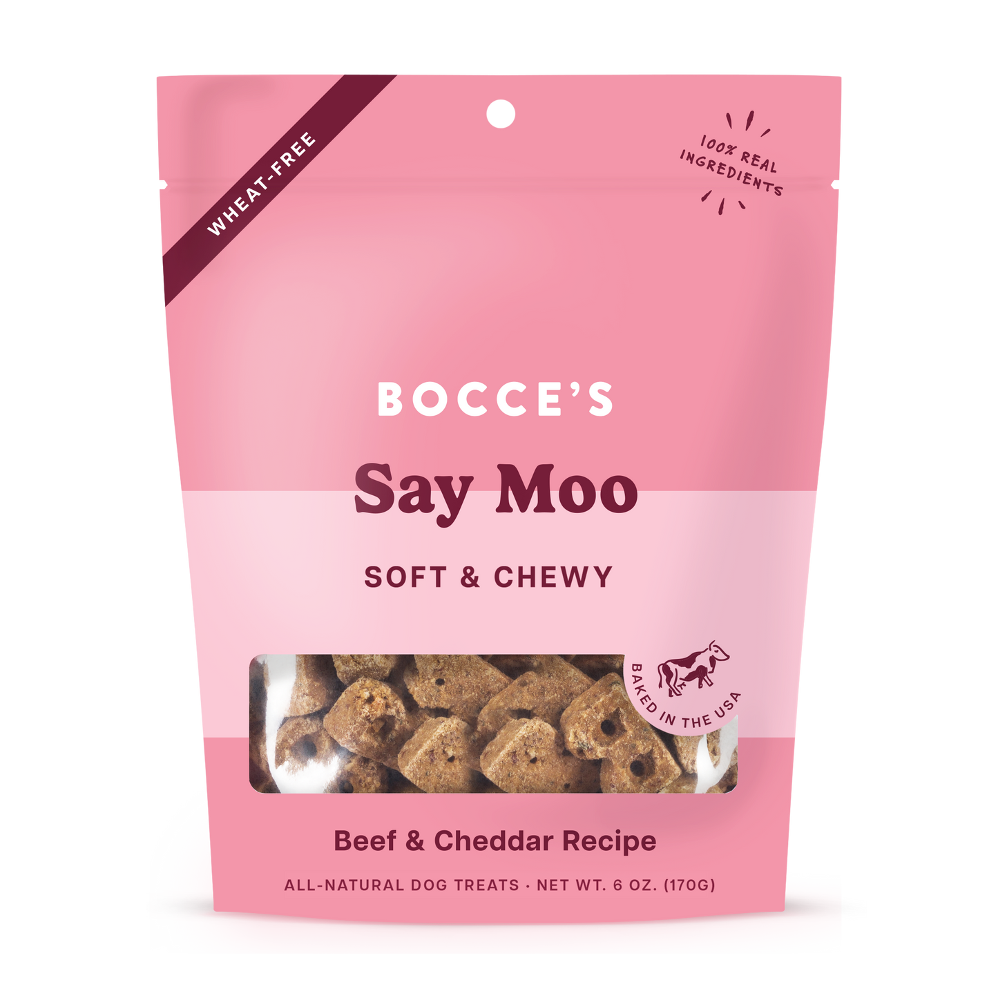 Bocce's Bakery Say Moo Soft & Chewy 6-oz, Dog Treat