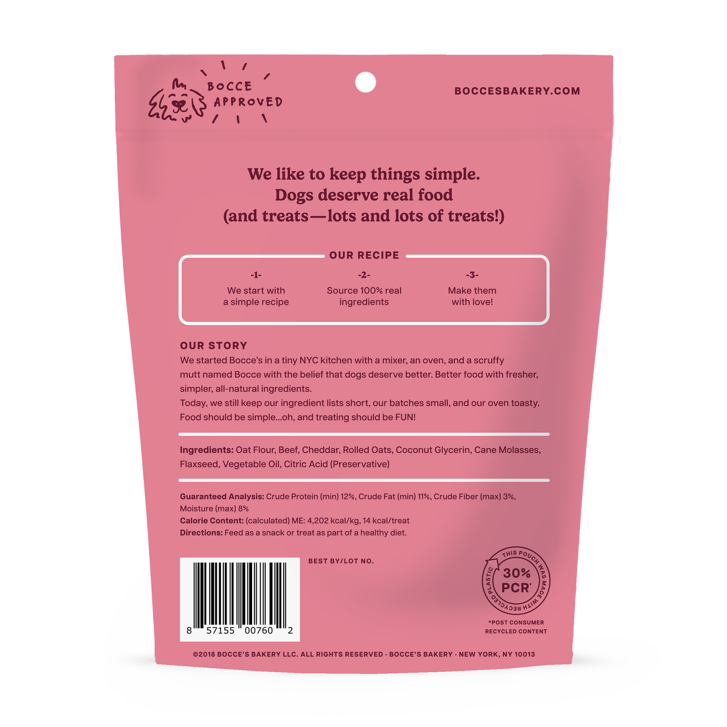 Bocce's Bakery Say Moo Soft & Chewy 6-oz, Dog Treat