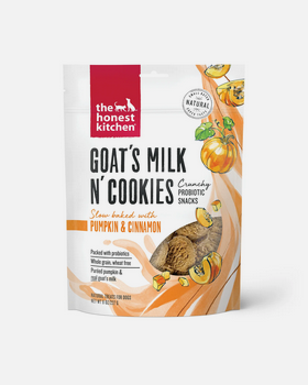 The Honest Kitchen Pumpkin & Cinnamon Goat's Milk N' Cookies, Dog Treat, 8-oz Bag