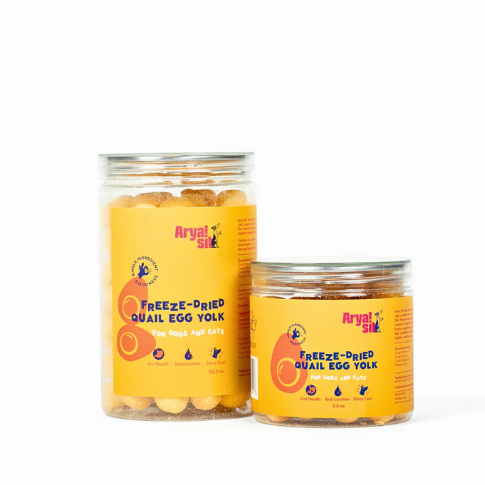 Arya Sit! Freeze-Dried Quail Egg Yolk, Dog & Cat Treat