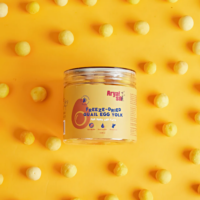 Arya Sit! Freeze-Dried Quail Egg Yolk, Dog & Cat Treat