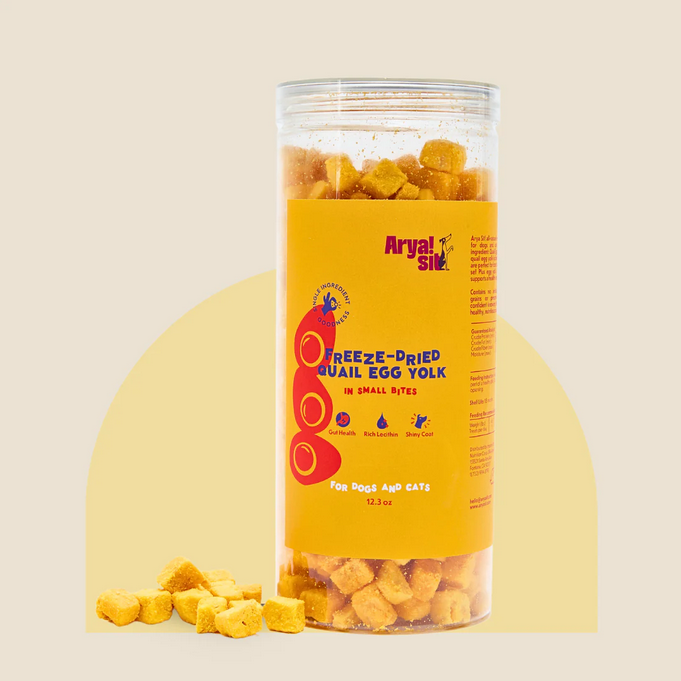 Arya Sit! Freeze-Dried Quail Egg Yolk, Dog & Cat Treat