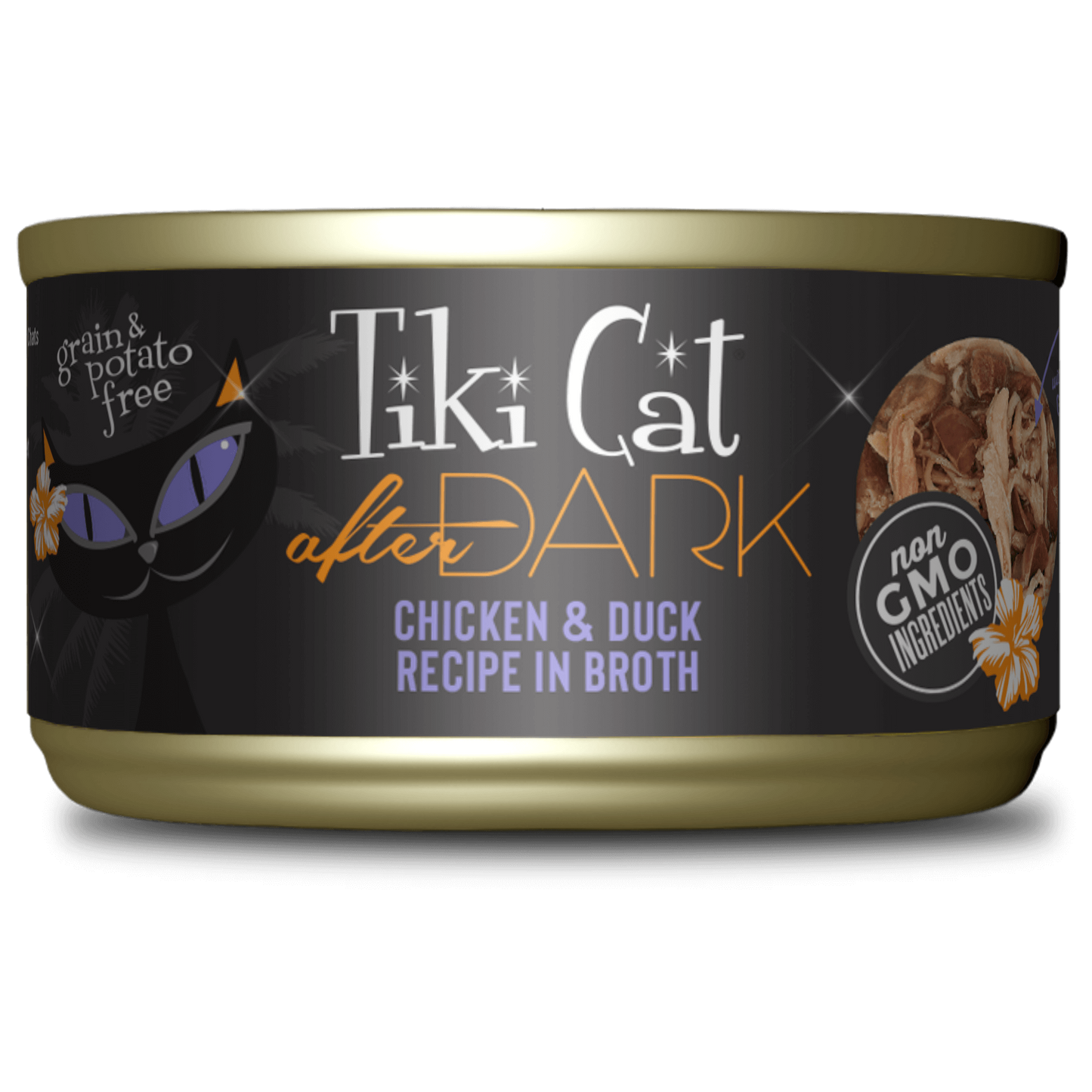 Tiki Cat After Dark Chicken & Duck Recipe in Broth, 2.8-oz Case of 12