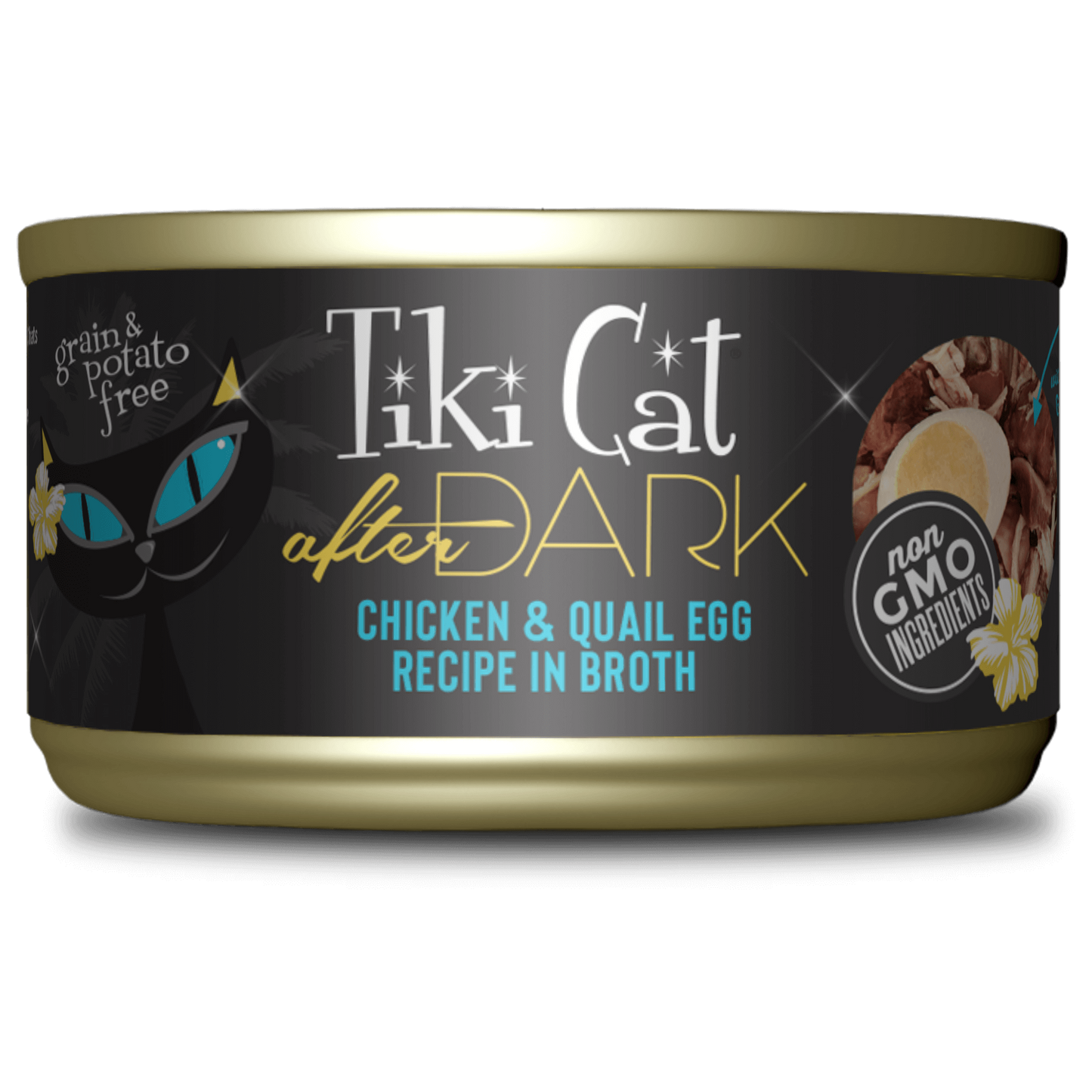 Tiki Cat After Dark Chicken & Quail Egg Recipe in Broth, 2.8-oz Case of 12