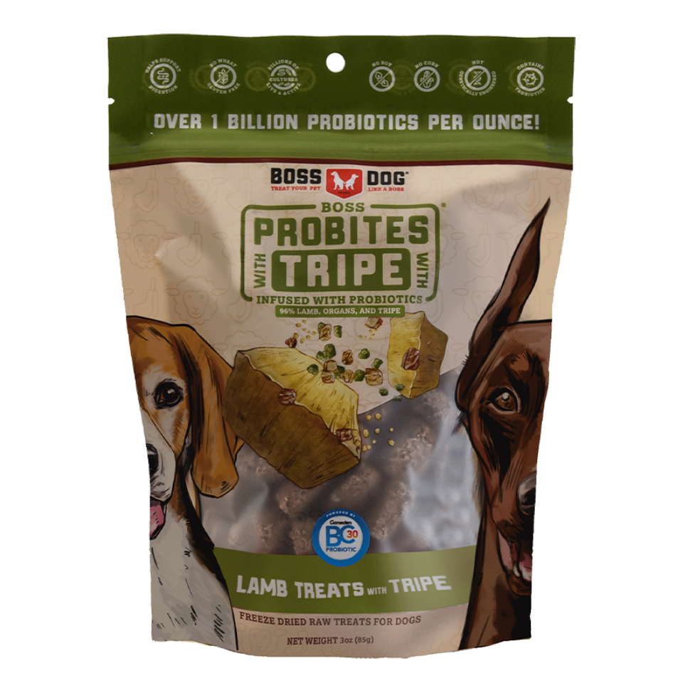 Boss Dog Probites Lamb With Tripe Recipe 3-oz, Dog Treat