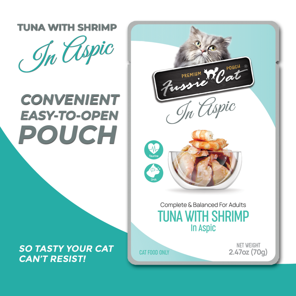 Fussie Cat Tuna With Shrimp In Aspic 2.47-oz Pouch, Wet Cat Food