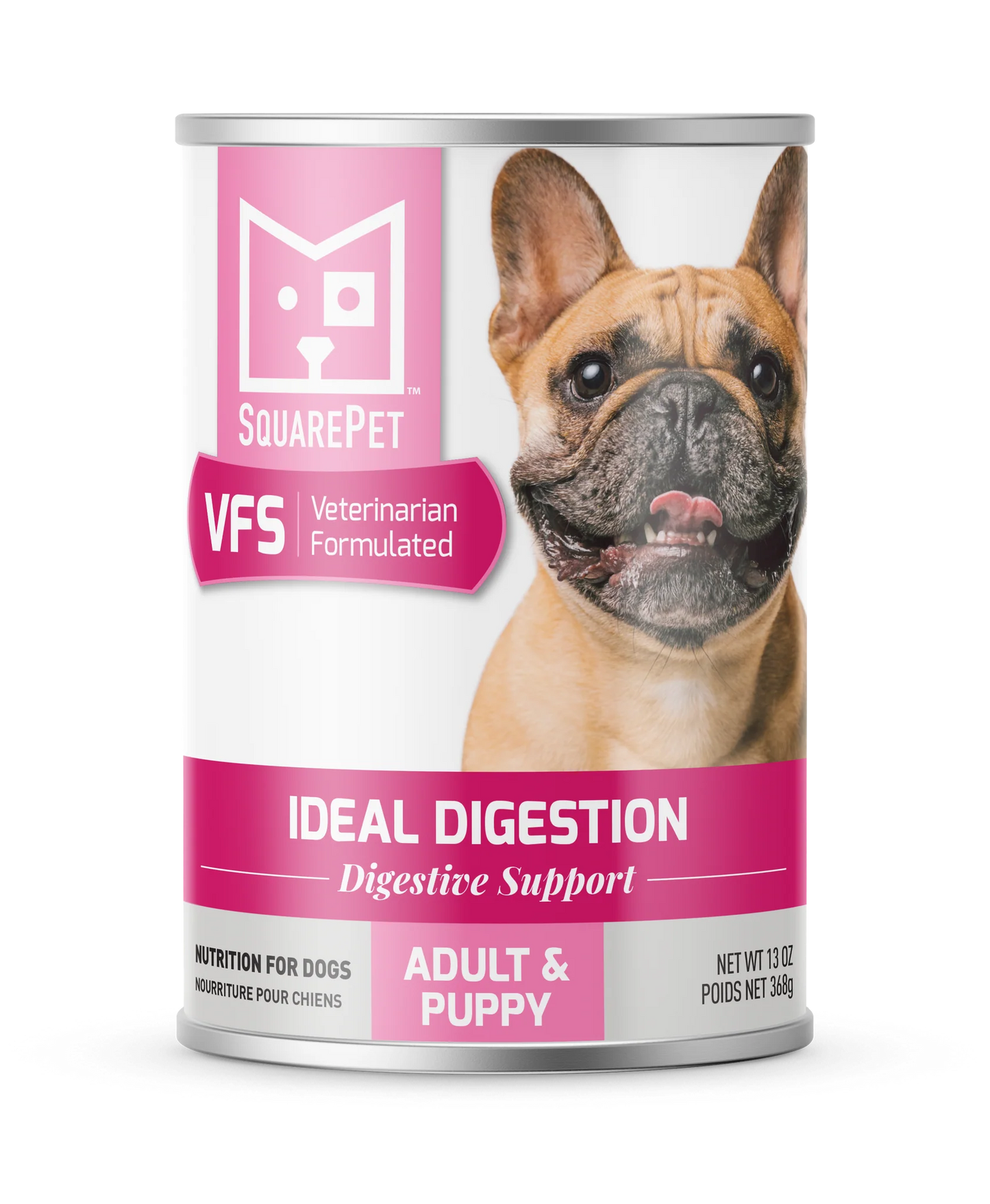 SquarePet VFS Ideal Digestion Formula, Wet Dog Food, 13-oz Case of 12