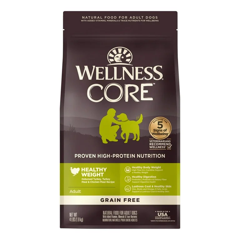 Wellness Core Reduced Fat Dry Dog Food 4 lb Grain Free