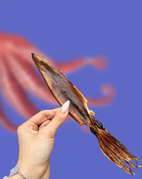 WulfSnacks Whole Prey Squid Chips Dog Treats, 5-6 Pieces