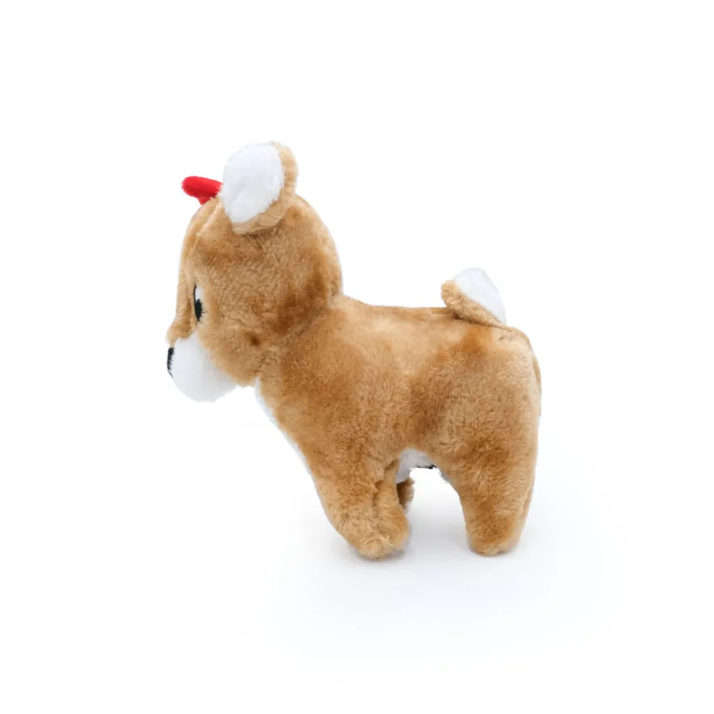 Zippy Paws Holiday Reindeer, Dog Toy