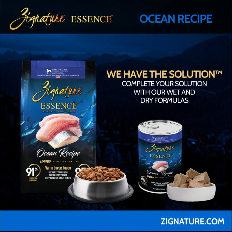 Zignature Essence LIR Ocean Wet Dog Food Recipe, 13-oz Case of 12