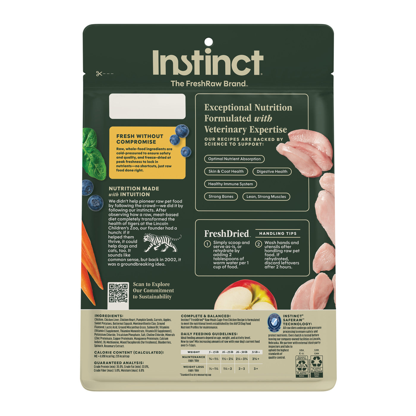 Instinct Freeze-Dried Meals Cage-Free Chicken Dog Food