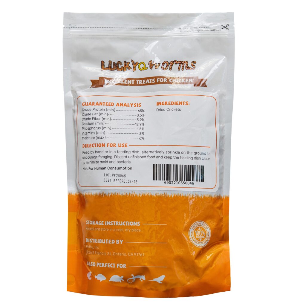 Luckyqworms Dried Crickets, Poultry Treat, 1-lb Bag