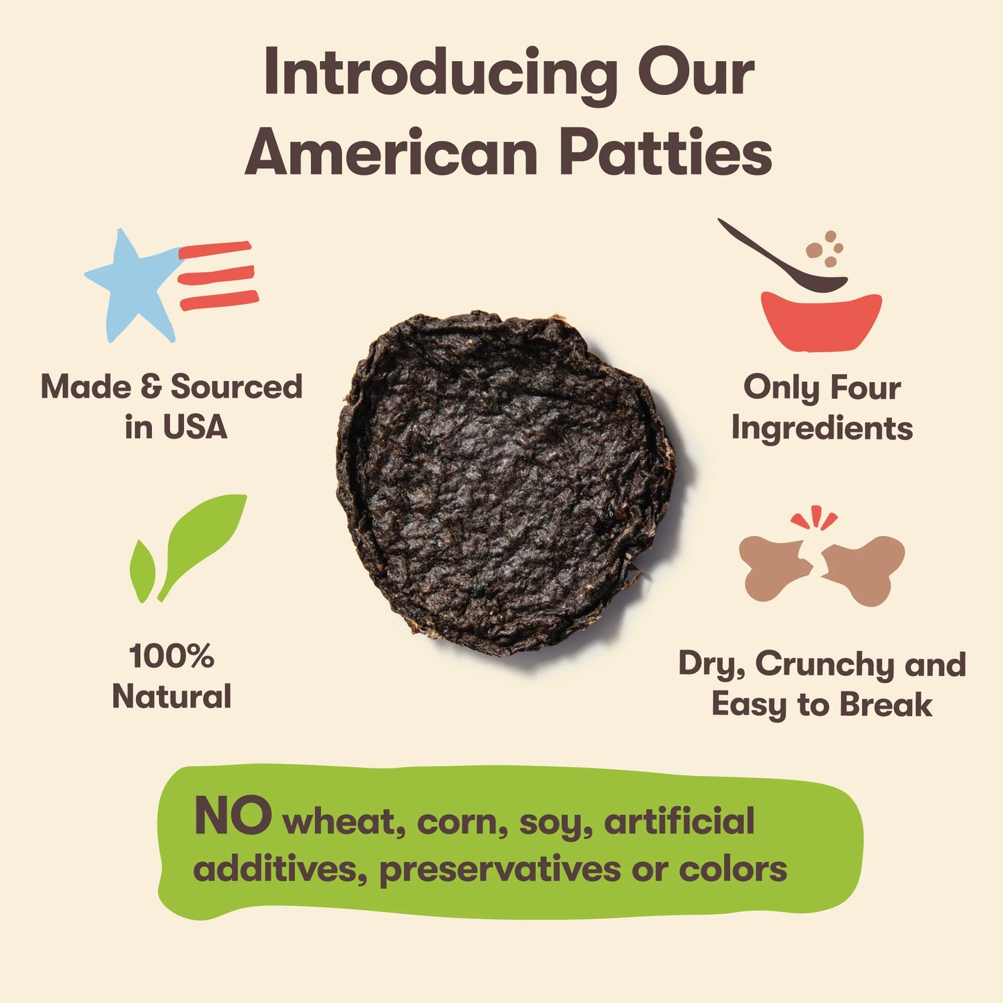 Pet 'n Shape American Patties 1-lb, Dog Treat
