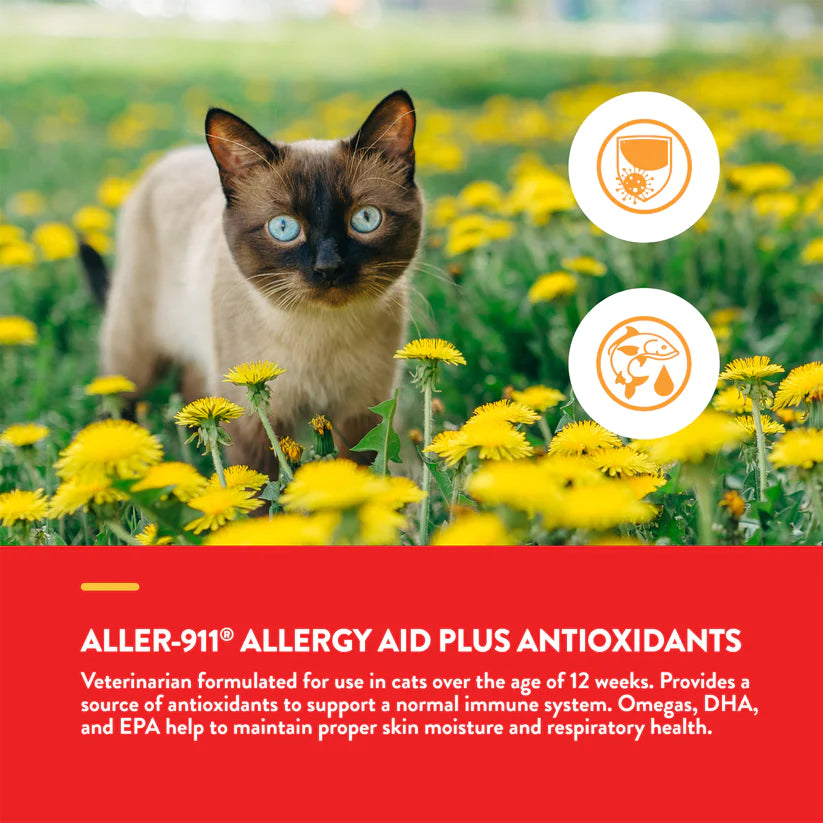 NaturVet Aller-911 Allergy Aid Soft Chew 60-Count, Cat Supplement