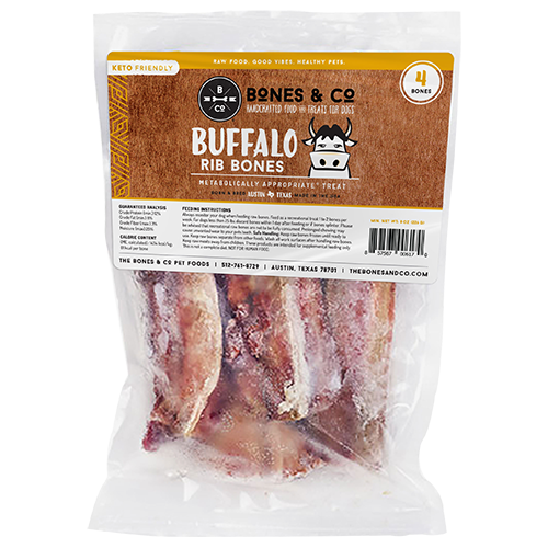 Bones & Co Buffalo Ribs, Dog Chew, 4pk