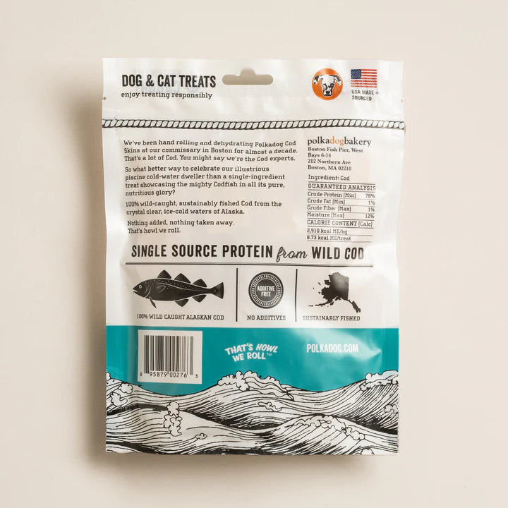 Polkadog Alaskan Cod Chips 3.5-oz, Dog Treat