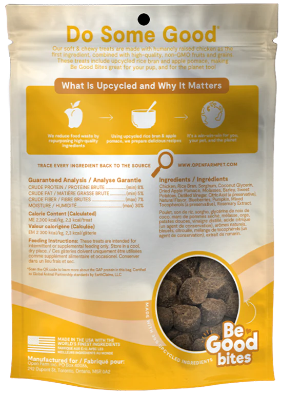 Open Farm Be Good Bites Chicken Recipe 6-oz, Dog Treat